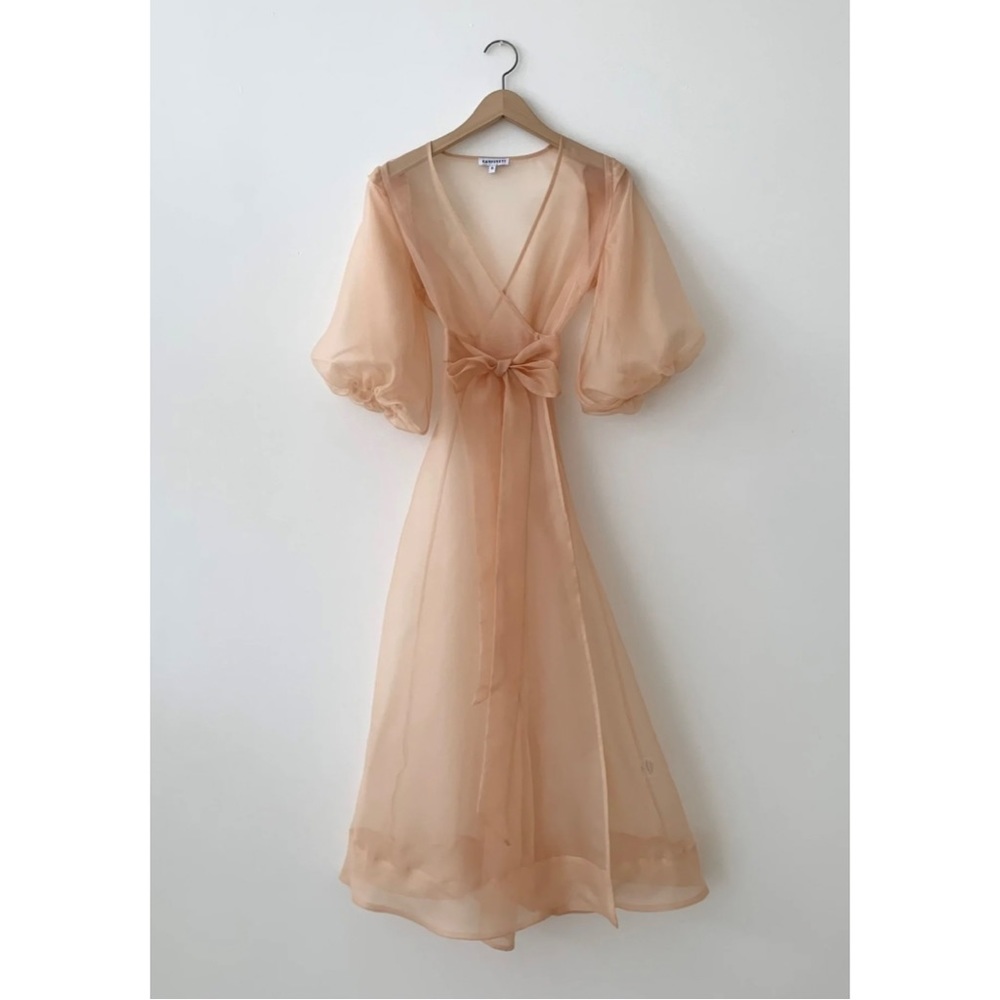 KAMPERETT Loretta Midi in Blush Silk Organza